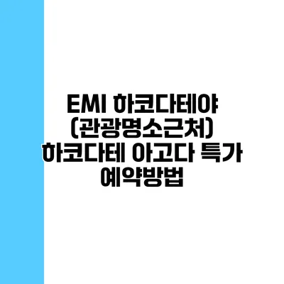 EMI 하코다테야 (관광명소근처) 하코다테 아고다 특가 예약방법