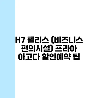 H7 펠리스 (비즈니스 편의시설) 프라하 아고다 할인예약 팁
