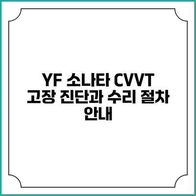 YF 소나타 CVVT 고장 진단과 수리 절차 안내