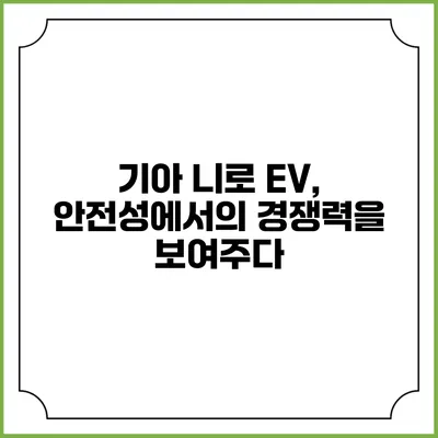 기아 니로 EV, 안전성에서의 경쟁력을 보여주다