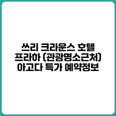 쓰리 크라운스 호텔 프라하 (관광명소근처) 아고다 특가 예약정보