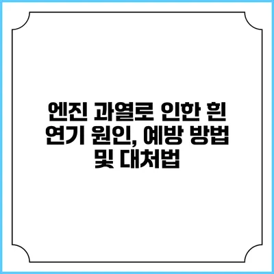 엔진 과열로 인한 흰 연기: 원인, 예방 방법 및 대처법