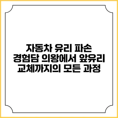 자동차 유리 파손 경험담: 의왕에서 앞유리 교체까지의 모든 과정