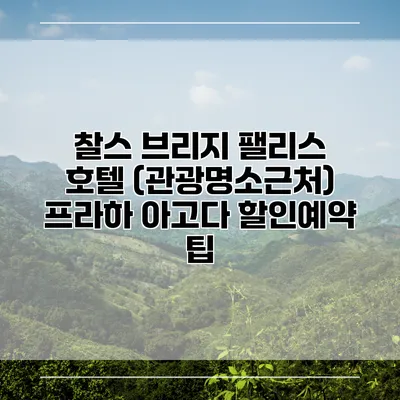 찰스 브리지 팰리스 호텔 (관광명소근처) 프라하 아고다 할인예약 팁