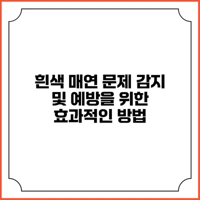 흰색 매연 문제: 감지 및 예방을 위한 효과적인 방법